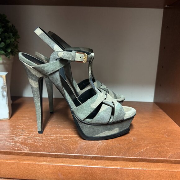 Yves Saint Laurent Shoes - YSL Tribute Camo Heels